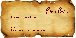Cser Csilla névjegykártya